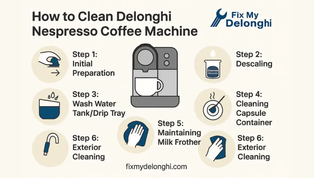 How to Clean Delonghi Nespresso Coffee Machine?